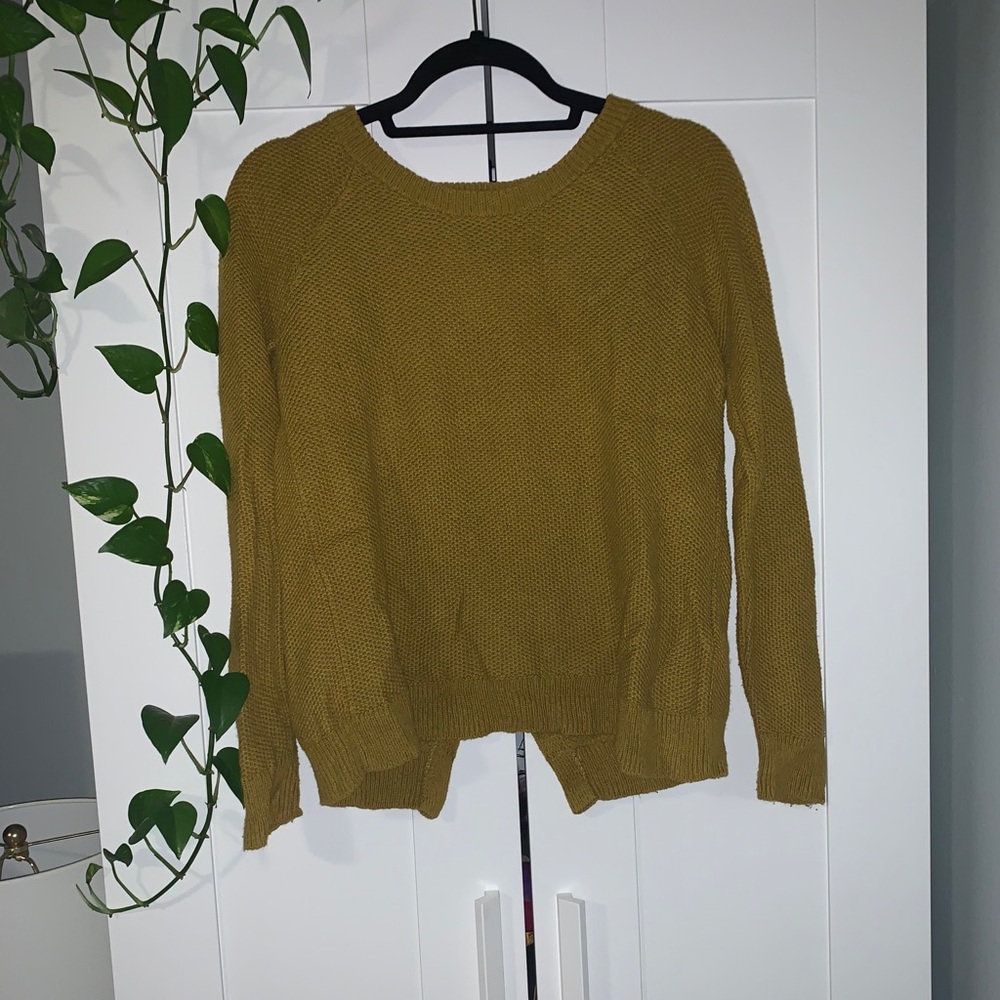 Madewell Waffle Knit Open Back Sweater